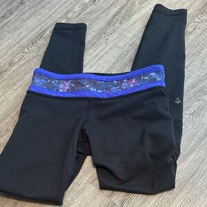 Ivivva Black Leggings with Purple and Blue Waistband size 12